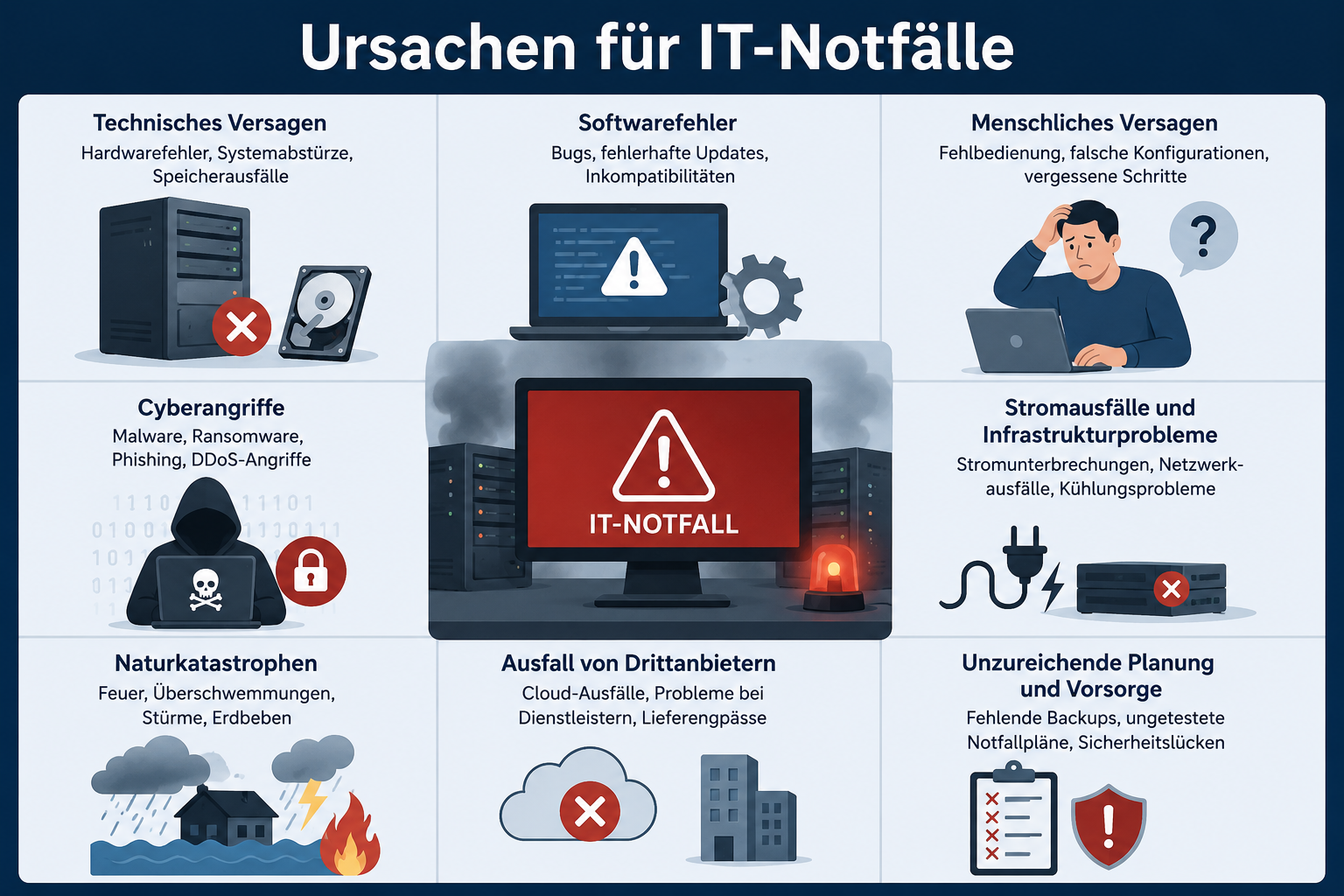 Ursachen für IT-Notfälle